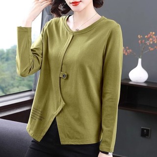 Áo Thun Tay Dài plus size Thời Trang Xuân Thu Cho Nữ