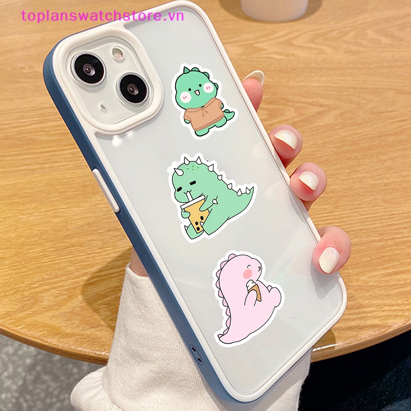 Set 50 sticker Chống Thấm Nước Hình Khủng Long Dễ Thương Dùng Để Trang Trí laptop / Điện Thoại / Ván Trượt vn