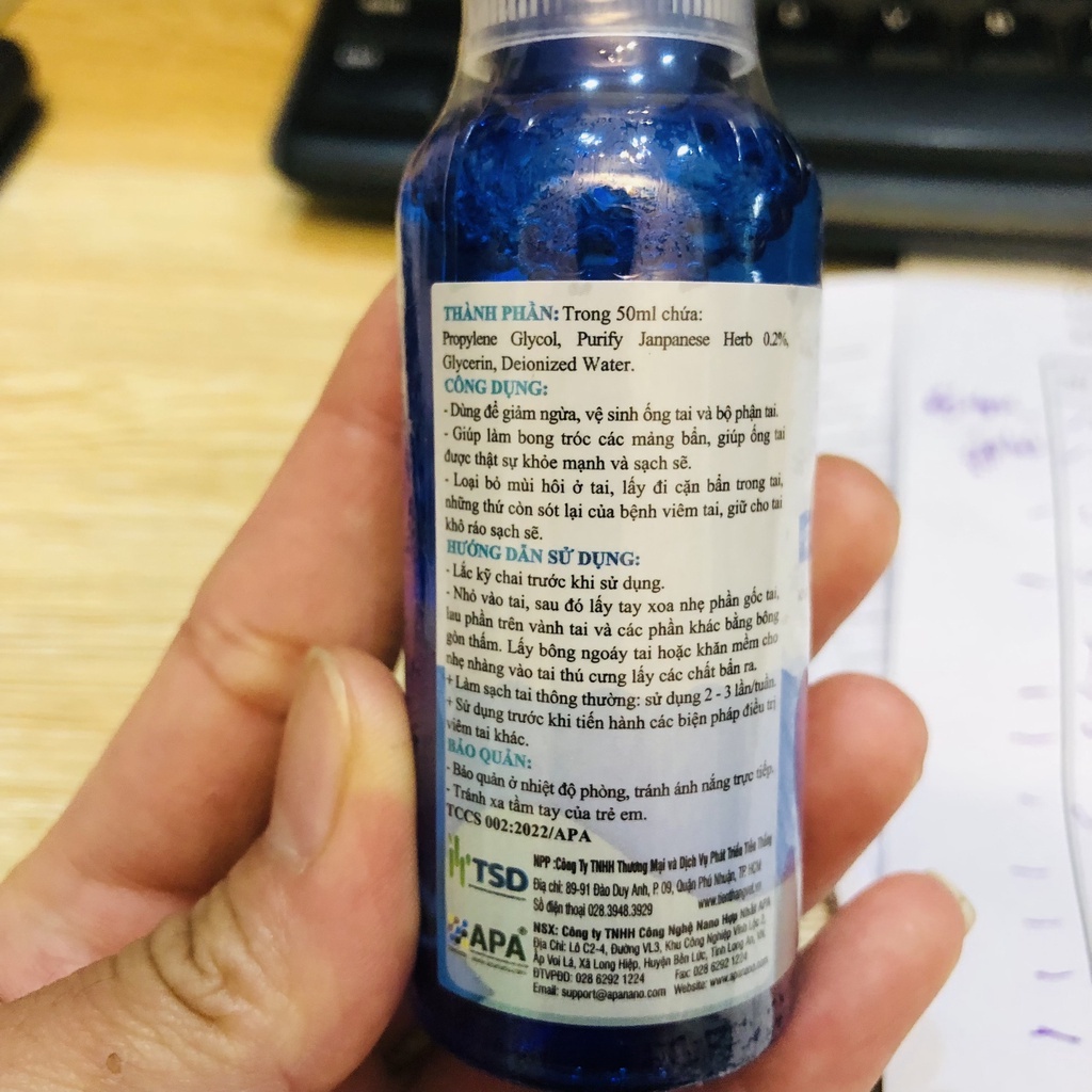 Pet Ear Cleaner dung dịch vệ sinh tai cho chó mèo khử mùi hôi tai, nước vệ sinh tai sạch tai cho thú cưng - 50ml