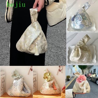 Hejiu Túi Đựng Mỹ Phẩm Phối Tua Rua Thắt Nút Hình Hoa Ngọt Ngào Cho Nữ