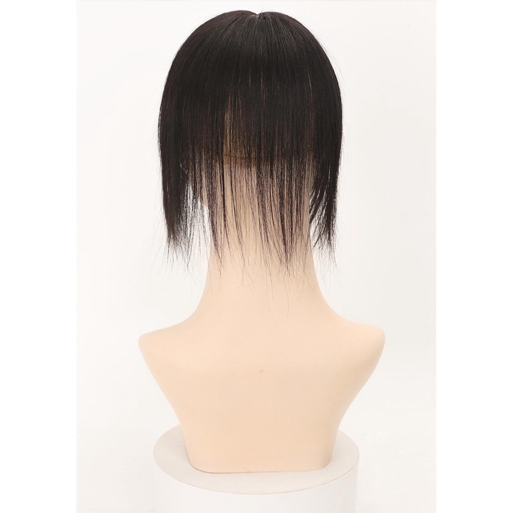 Miếng Dán Tóc Giả Màu Trắng Tự Nhiên Che Phủ Tóc Mái Bằng Lông Thú Thay Thế Dành Cho Bạn Nữ