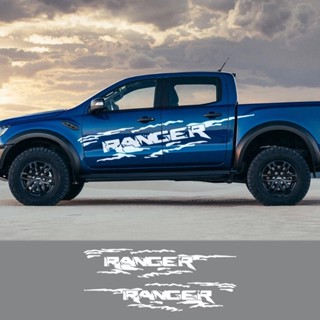 2 Chiếc Kích Thước Lớn Sợi Carbon Vinyl Dán Cho Xe Ford Ranger Raptor Pickup Off Road Đề Can Kiểu Dáng Xe Cửa Bên Miếng Dán Đồ Họa Trang Trí Thân Xe Decal