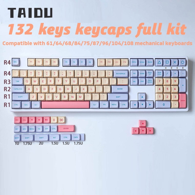 TAIDU Keycaps thăng hoa PBT bàn phím cơ keycaps chiều cao XDA