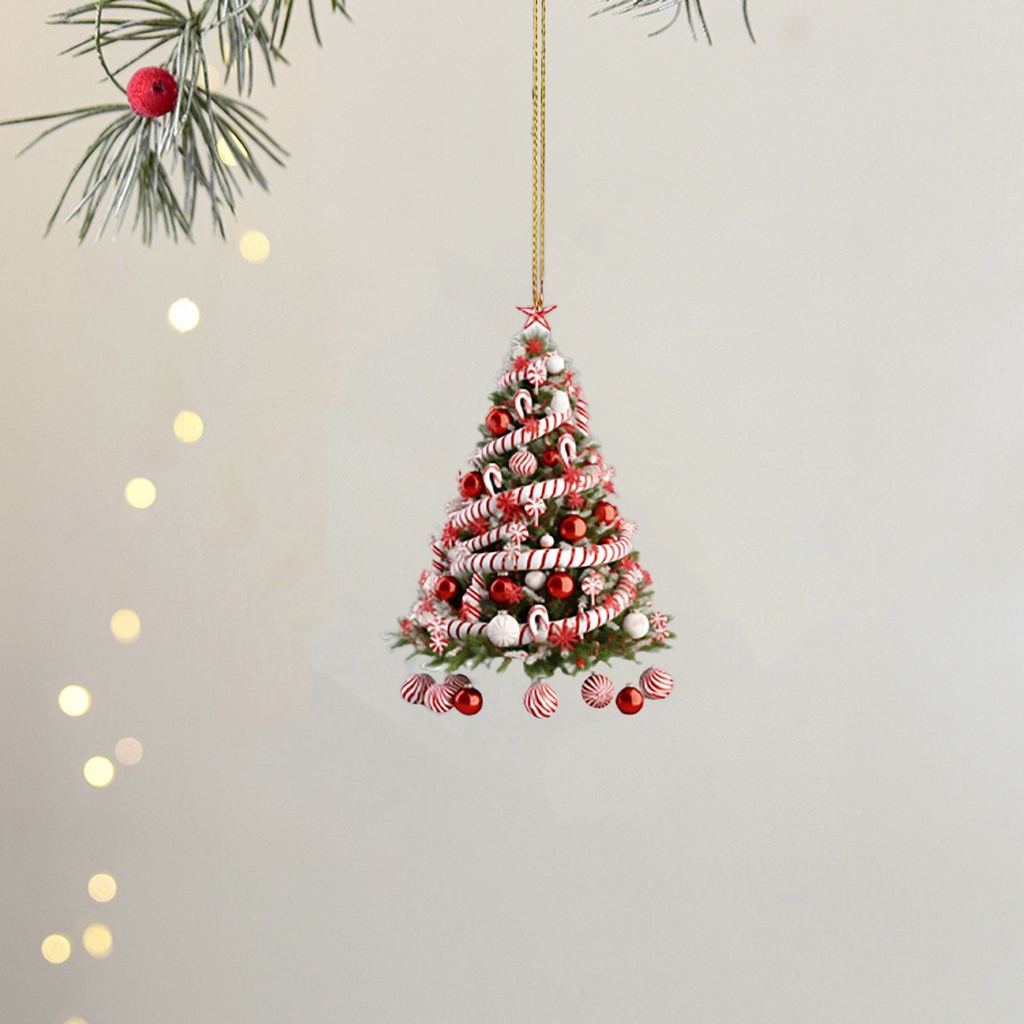Hộp Quà Tặng Trang Trí Cây Thông Noel Bằng acrylic Hình Kẹo Ngôi Sao Treo Tường Cửa Sổ Xe Hơi Phòng Khách