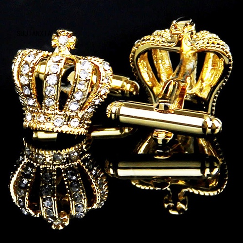 Giày Thể Thao sujianxia sujianxia Năng Động Hợp Thời Trang| Khuy Măng Sét Bằng Thép Không Gỉ Hình Vương Miện Đính Đá Lấp Lánh Cho Nam