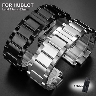  HUBLOT Sang Trọng Dây Đeo Đồng Hồ Bằng Thép Không Gỉ 19mm X 27mm Thay Thế Cho Huami Amazfit 
