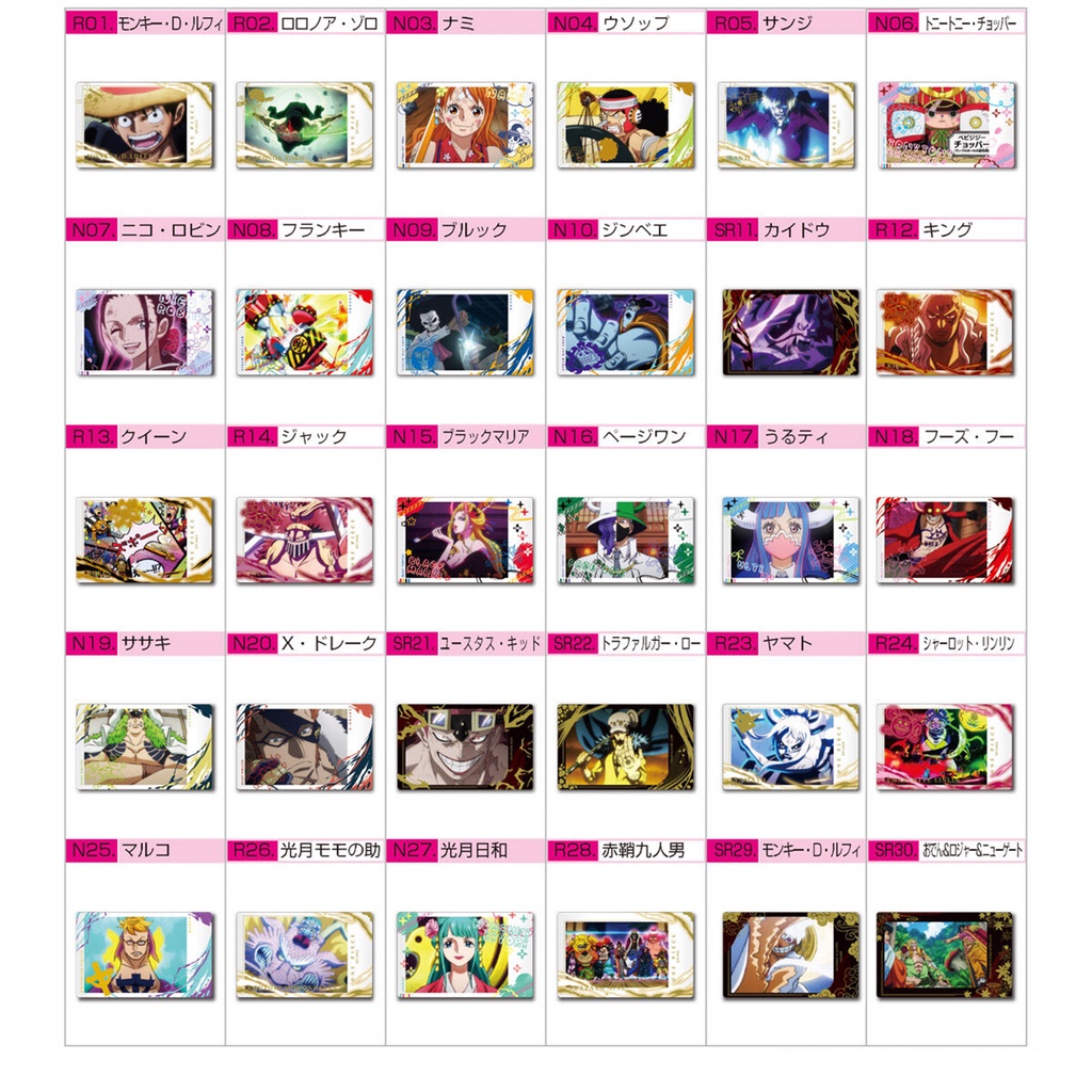 Pack bánh Itajaga thẻ nhân phẩm One Piece Wano Quốc chính hãng - card One Piece