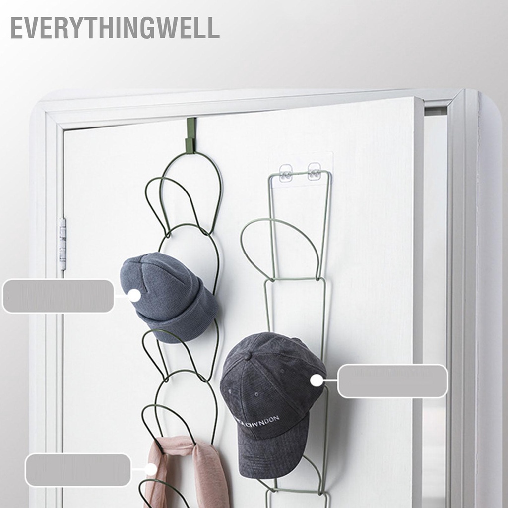 EverythingWell Bộ 5 Giá Treo Mũ Sắt Đấm Miễn Phí Nhiều Lớp Đa Chức Năng Tiết Kiệm Không Gian Móc snowa