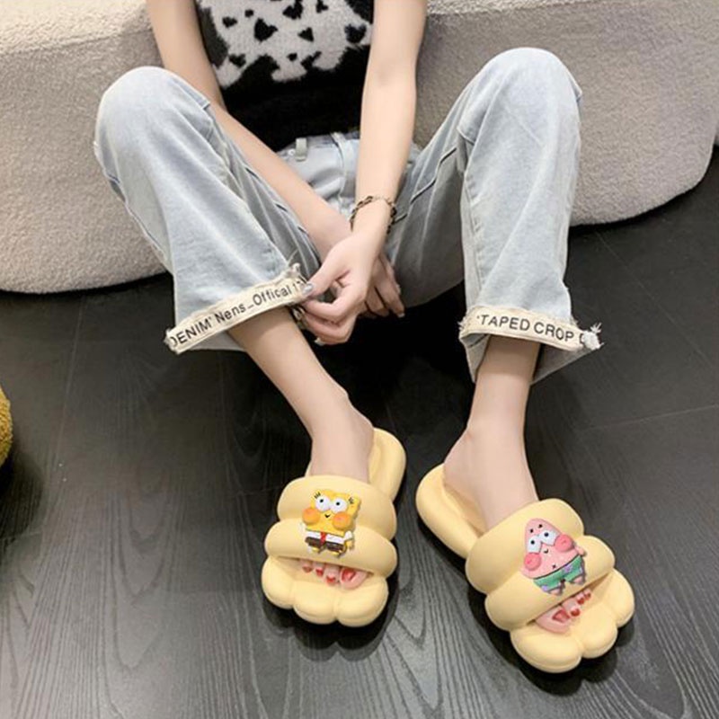 Dép Đi Trong Nhà Đế Dày Chống Trượt In Hoạt Hình huahua Dễ Thương Thời Trang Cho Học Sinh