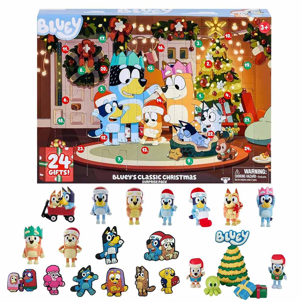 Bluey Christmas Calendar Blind Box Blind Box Toy Ideas Contains 24 Gifts Surprise Toys