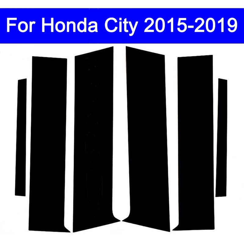 Bộ 6 Miếng Dán Trang Trí Cửa Sổ Xe Hơi honda city 2015-2019