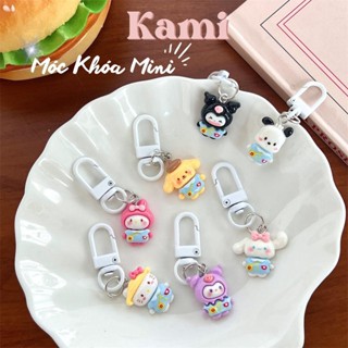  Móc Khóa Mini KAMI Nhân Vật Hoạt Hình Sarino Kuromi Melody Cinnamon Hello Kitty Đáng Yêu Móc khóa xe móc khóa cute 