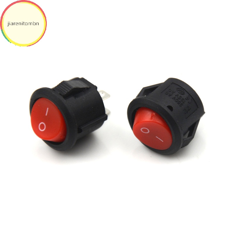 Set 10 Công Tắc Tròn Đường Kính 16mm mini 2 Chấu 3a / 250v Chuyên Dụng Cho Tàu Thuyền