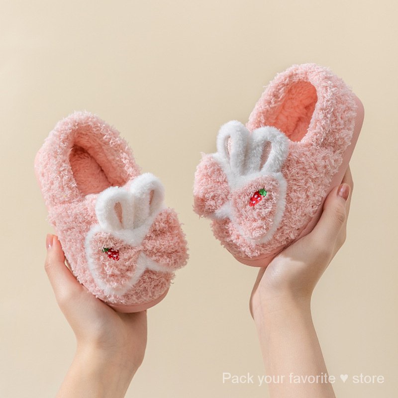Dép Bông Đi Trong Nhà Giữ Ấm Mùa Đông Dễ Thương Cho Bé Gái