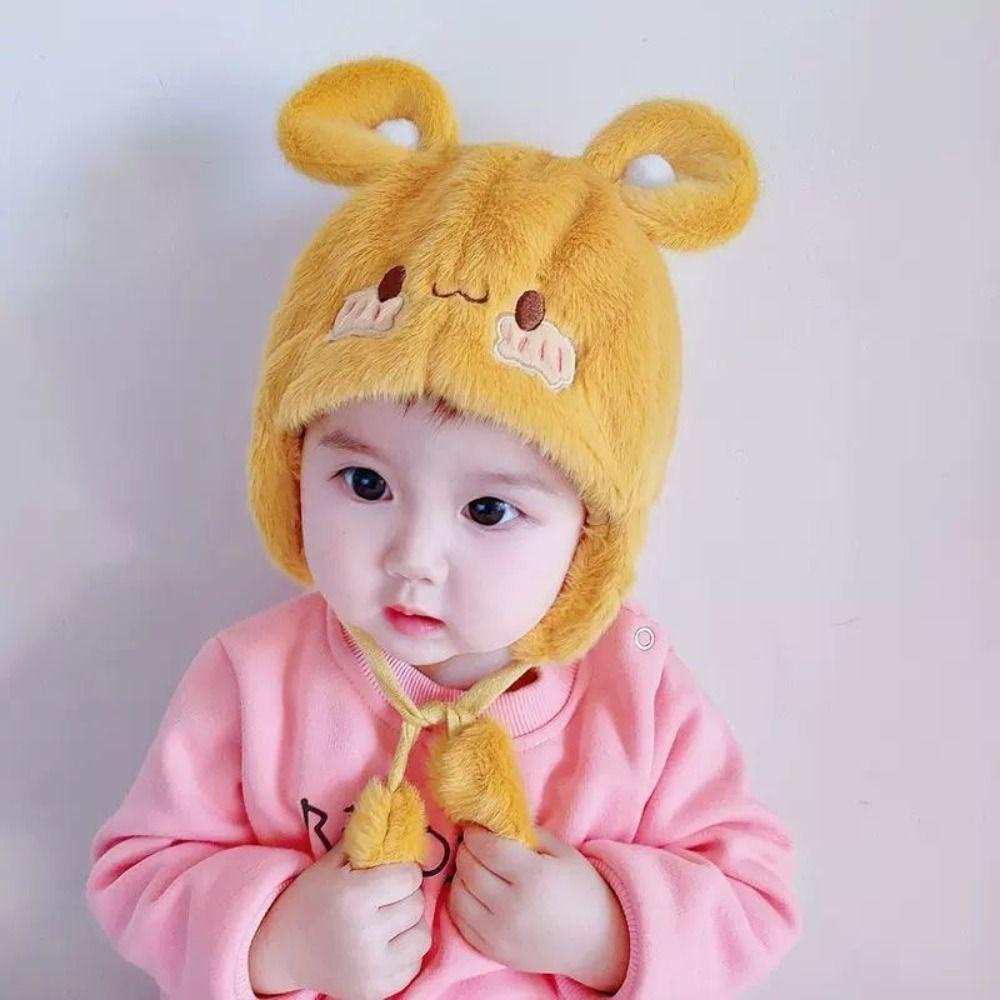 Kent1 Mũ beanie Dày Dặn Giữ Ấm Tai Gấu Dễ Thương Cho Bé Trai Và Gái