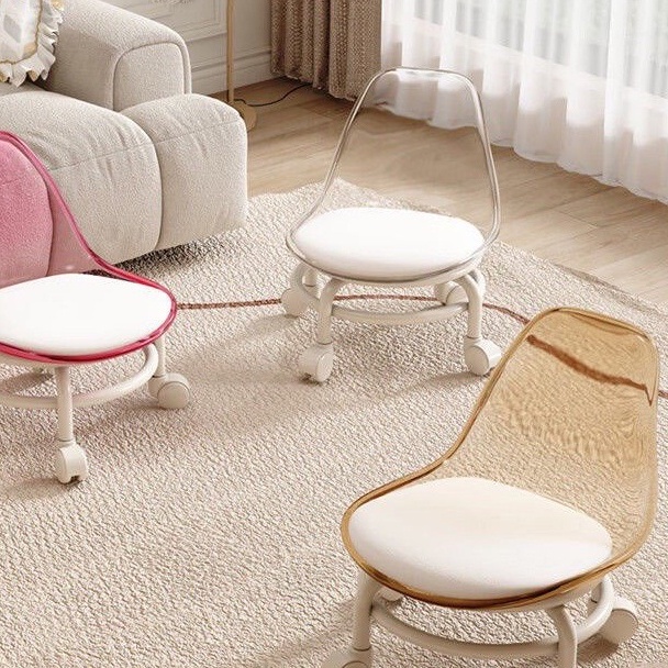 Ghế tựa lưng acrylic thấp có bánh xe | BigBuy360 - bigbuy360.vn