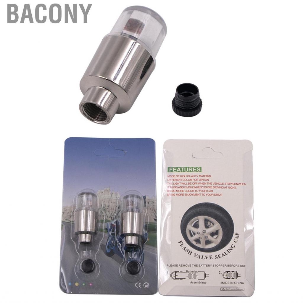 Bacony 2pcs Motorcycle Wheel Light  Flash Tyre Valve Cap for Car Bike Bicycle