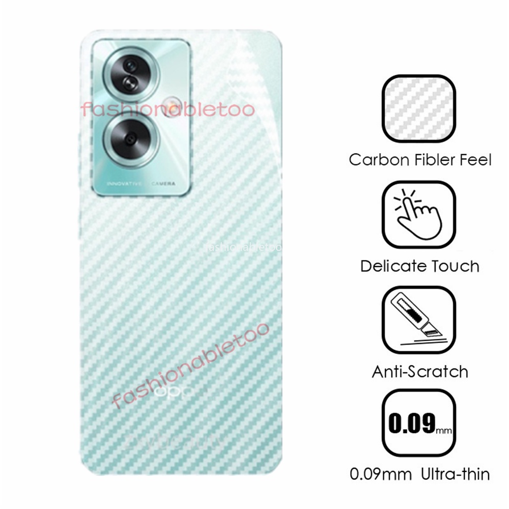Phim Dán Bảo Vệ Mặt Sau Bằng Sợi carbon Trong Suốt Chống Trầy Cho oppo a79 a 79 oppoa79 5g 2023