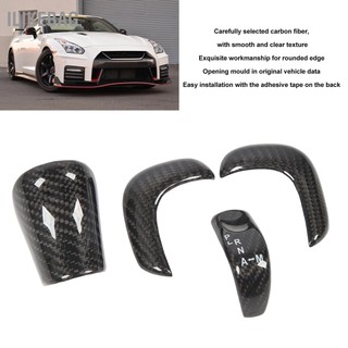 Ilikebag bánh răng chuyển số lever núm bao sợi carbon sang đầu decal dán cho gt‑r r35 2017 đến 2022