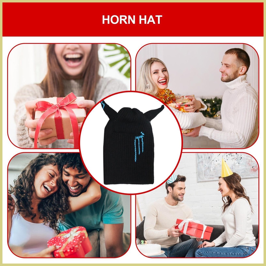 Mũ Len Trùm Đầu Có Sừng Che Mắt Giữ Ấm Khi Đi Cắm Trại / Thể Thao Ngoài Trời Thời Trang aseavn aseavn