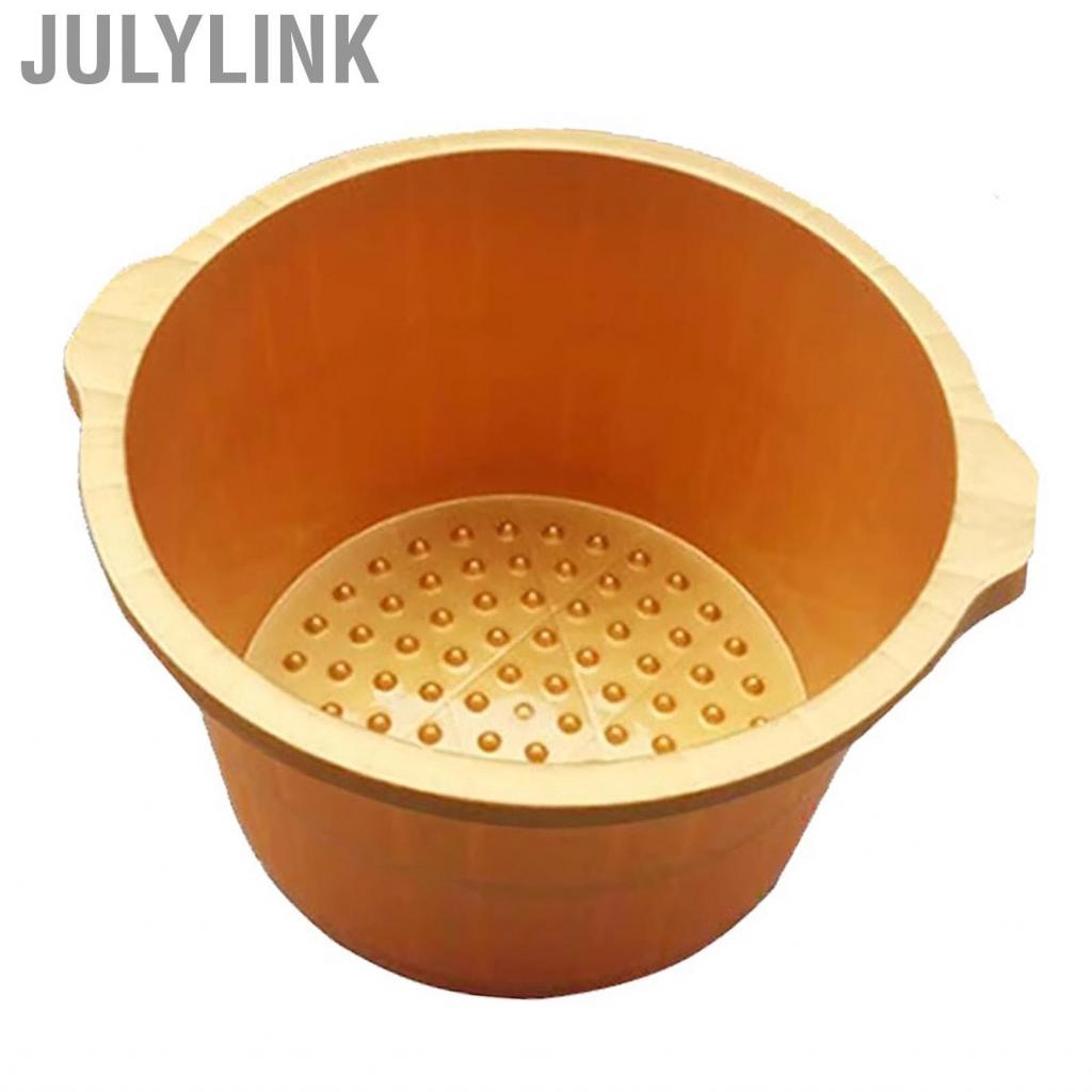 Julylink Foot Soaking Bath Basin with  Bumps Thickened Soothe Fatigue Home Spa Tub Coffee