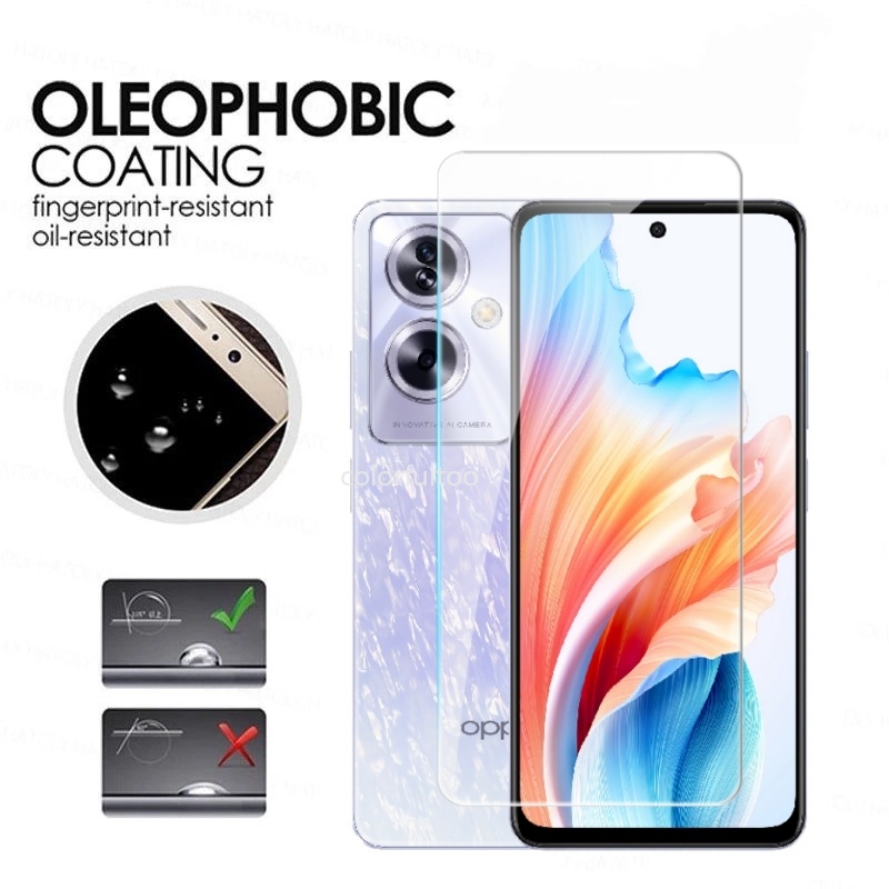 Oppo A79 5G Film 2 IN 1 Screen Protector For Oppo A79 A 79 A18 A38 OppoA18 OppoA79 4G 5G Full Cover 9H HD Tempered Glass Protective Front Film Camera Back Lens Film