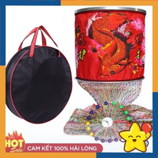 [ TẶNG TÚI ] Rọng đựng cá LIÊN HOA NGƯ, túi đựng cá câu đài khung kim loại hạt siêu bền Đồ Câu Cao Cấp