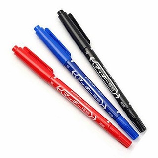 Bút dạ dầu 2 đầu xanh đen đỏ, bút lông dầu B15.