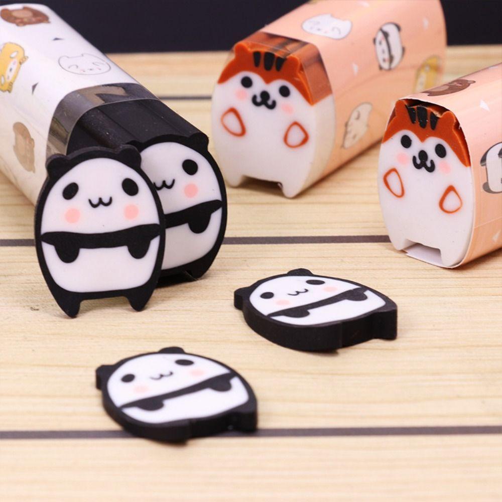 Mmluck Set 3 Cục Tẩy Bút Chì Hình Gấu Trúc Hoạt Hình Đáng Yêu