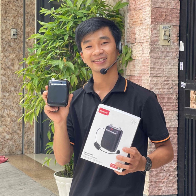 Loa trợ giảng không dây KAW, máy hỗ trợ giảng dạy cho giáo viên hướng dẫn viên bảo hành 12 tháng