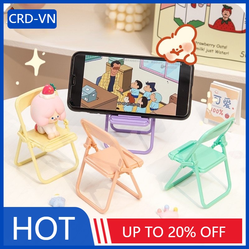 Giá đỡ điện thoại hình ghế đẩu có thể gấp gọn để bàn đa chức năng