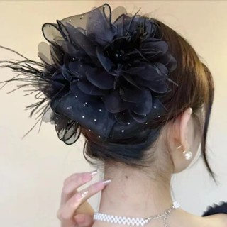 Kẹp Tóc Hình Bông Hoa / Lông Vũ Phong Cách Hàn Quốc Thời Trang Cho Nữ