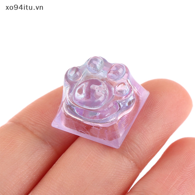 Xoitu 1 Nút Bàn Phím Cơ Trong Suốt Hình Chân Mèo Dễ Thương diy