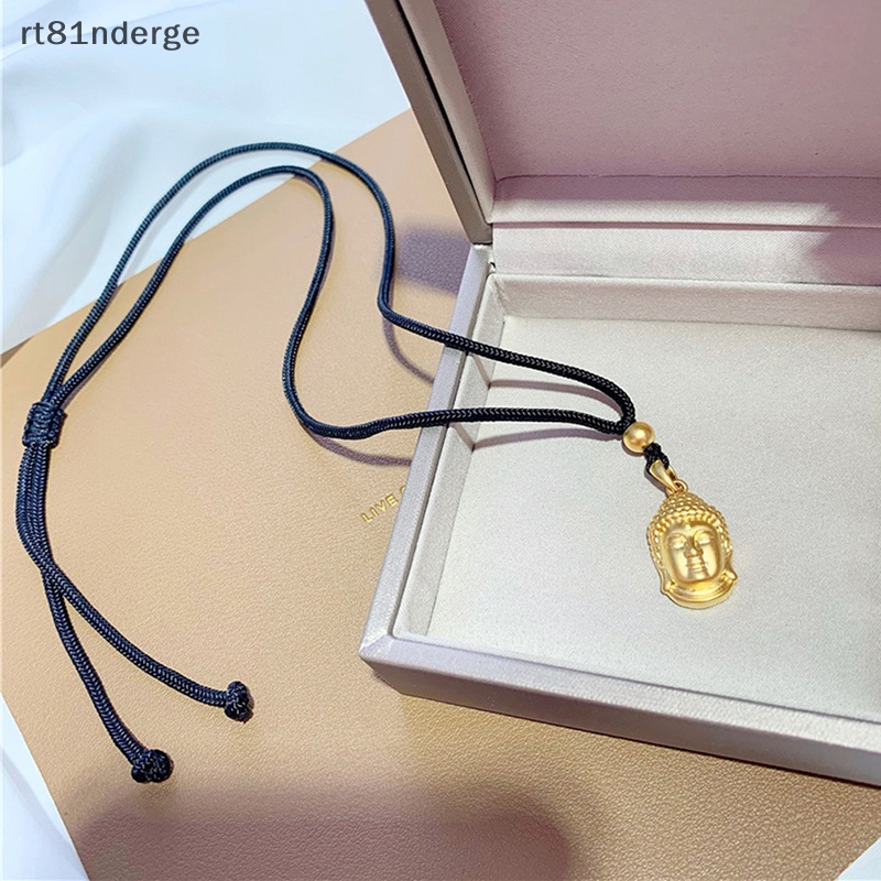 Ge Vòng cổ Vàng 24k Mặt Phật Giáo Tinh Tế Màu Đen