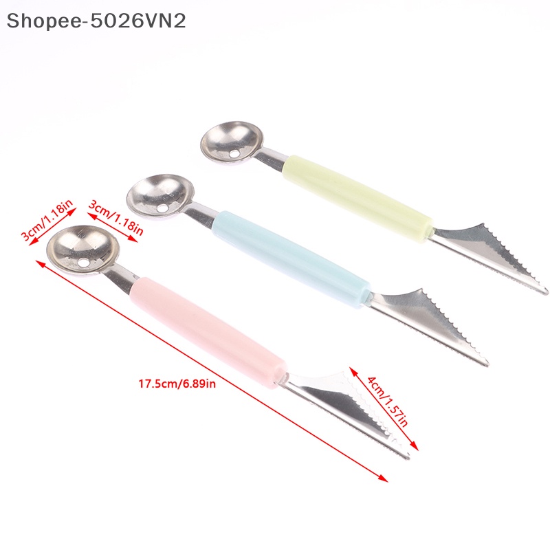 Dao Cạo Trái Cây Hai Đầu Bằng Thép Không Gỉ Dạng Lượn Sóng