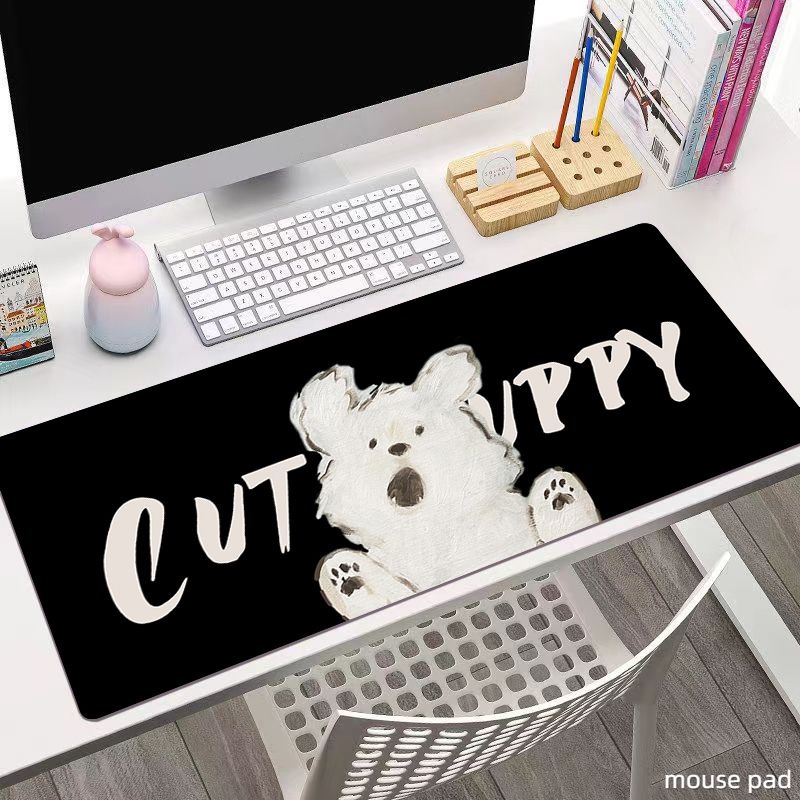 Tấm Lót Chuột Và Bàn Phím Máy Tính Chống Trượt In Hình Chú Cún Dễ Thương Tiện Dụng Cho Học Sinh / Văn Phòng