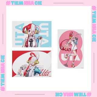 Bộ 3 tấm bưu thiếp postcard op one piece đảo hải tặc uta