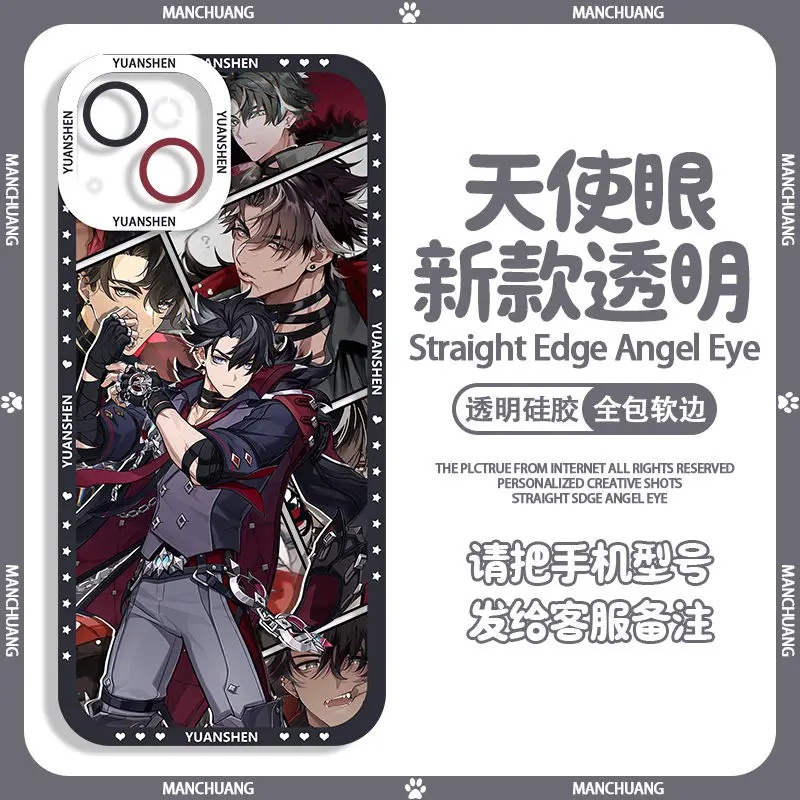 Ốp lưng iphone cạnh vuông Wriothesley Anime Genshin Impact Chibi Yuanshen 8plus/x/xs/11/12/pro/max/plus/promax