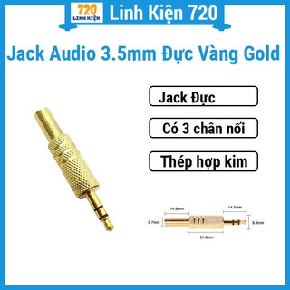 Jack audio 3.5mm đực màu vàng gold cao cấp