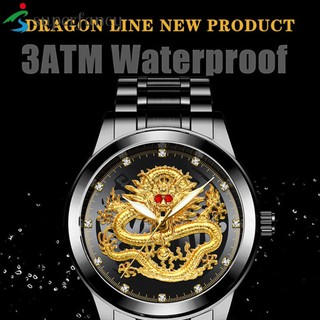 Đồng hồ đeo tay cổ điển hình rồng vàng sang trọng 40mm kích thước 40mm