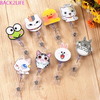 Back2 Kẹp Giữ Thẻ id / Danh Thiếp Có Thể Rút Lại Tiện Dụng Cho Văn Phòng / Trường Học Giá Đỡ