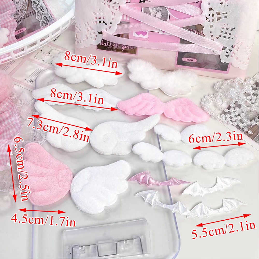 Vỏ Bọc Thẻ Quà Tặng Hình Đôi Cánh Nhồi Bông Màu Hồng Dễ Thương diy