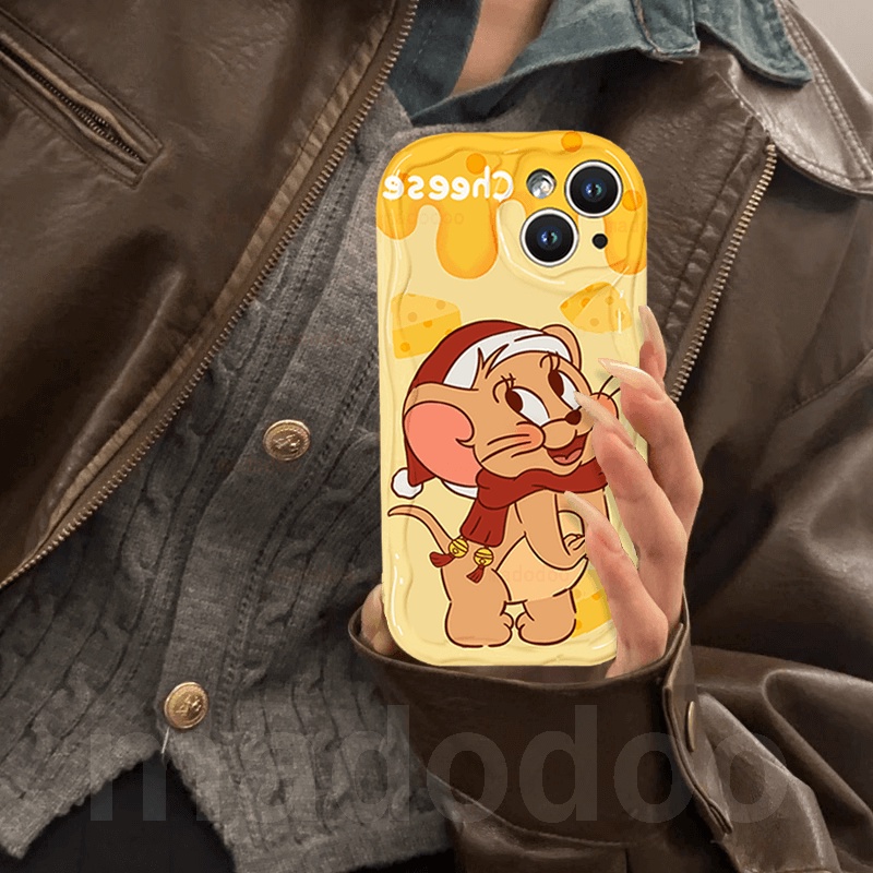 Cat Mouse Cheese Cartoon Couple ốp lưng Redmi Note 13 Pro+ 12S 4G 12 Pro Plus 5G 13C 12C A1 A2 11S 11 10C 10 9T 9C 9A POCO X5 Cute Full Fine hole Airbag Anti-fall Protection Soft Phone Case Christmas Gift Back Cover NY 78