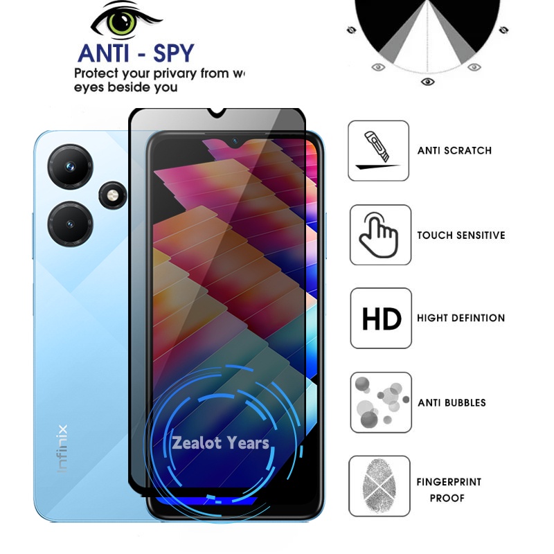 Kính Cường Lực 9h Bảo Vệ Toàn Màn Hình Chống Nhìn Trộm Cho infinix hot 30i 4g hot30ii Infinix30I