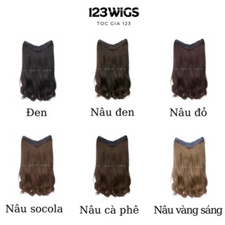  123WIGS - Tóc giả phím kẹp chữ V XOĂN GỢN dài 45cm 60cm  đủ màu  S1003 