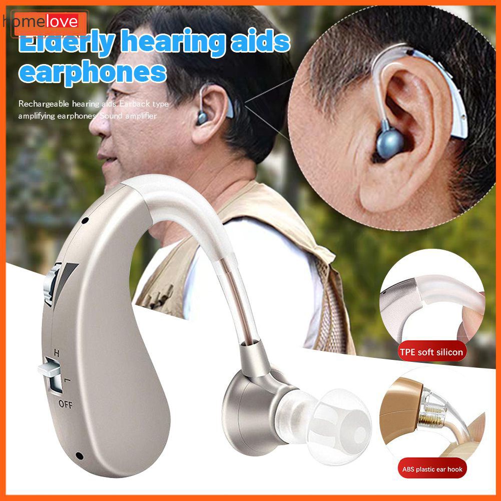 Tai nghe trợ thính mini có thể sạc lại Máy trợ thính kỹ thuật số Bộ khuếch đại âm thanh có thể điều chỉnh âm thanh Tai n