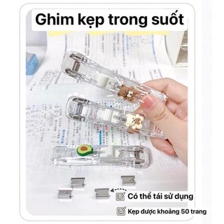 (Bán buôn-chuyên sỉ) Bấm giấy trong suốt mini