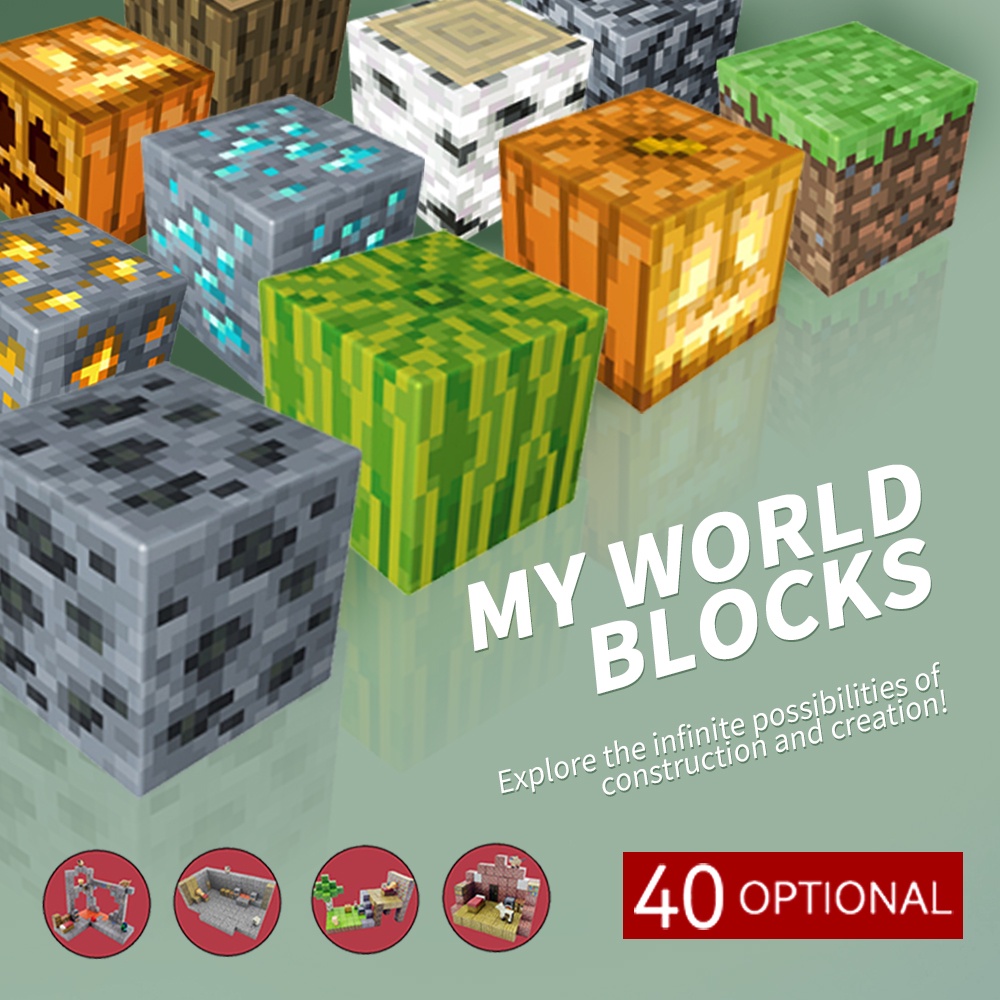 Mc Đồ Chơi Khối Nam Châm Lắp Ráp minecraft Phát Triển Trí Thông Minh diy
