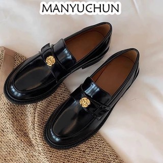 Manyuchun giày búp bê giày nữ mary giày da đế dày đế chống trơn trượt giày búp bê nữ hiện đại phong cách đơn giản tiện lợi linh hoạt fnj23a0t25 43z231025