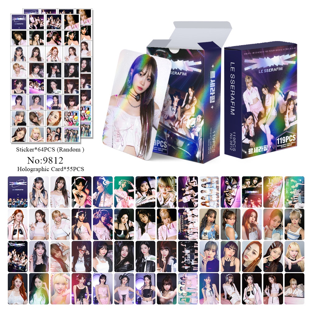 LE SSERAFIM Perfect Night IVE Album I'VE MINE Laser Lomo Card Photocard